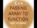PASSING ARRAYS TO FUNCTION PASSING ARRAY AS ARGUMENT TO FUNCTION IN C