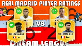 DLS 25 Vs DLS 26 Real Madrid Players Rating Breakdown 
