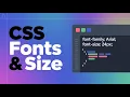 CSS Fonts Font Size Explained font-family size weight