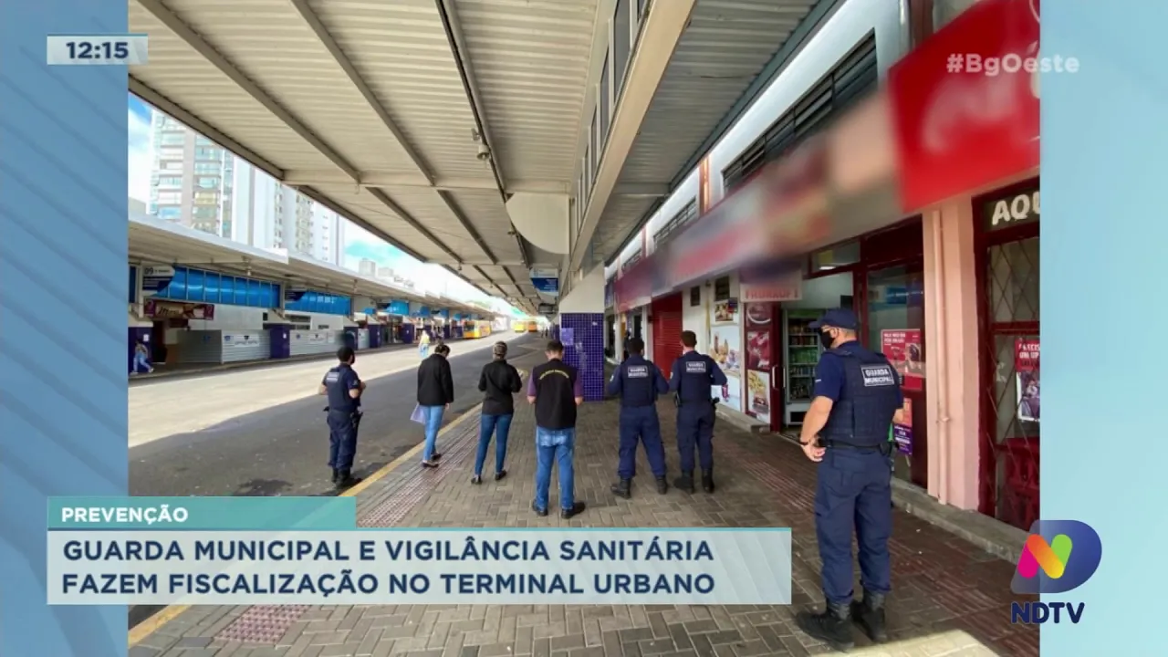Prevenção: Guarda Municipal e Vigilância Sanitária fazem fiscalização no Terminal Urbano de Chapecó