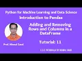 Introduction to Pandas Tutorial 11 Adding and Removing Rows and Columns in a DataFrame
