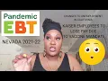 P EBT NEVADA 2021-22 EMERGENCY SNAP MAX OCTOBER News updates