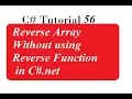 Reverse Array Without using Reverse Function in C