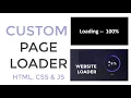 Custom Page Loader with HTML CSS and JavaScript