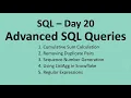 SQL Day 20 Advanced SQL Queries for Practice