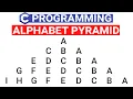 Pyramid of Alphabets in C C Program to Print Pyramid Pattern Using Alphabets Patterns in C