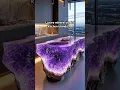 These mineral crystal kitchen islands look absolutely epic! 👏👏#crystals #interiordesign
