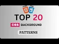 Top 20 Background pattern with CSS 20 pure CSS background pattern CSS tutorial css tips tricks