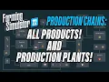 FS22 CHAINS ALL PRODUCTS PRODUCTION PLANTS INFO SHARING Farming Simulator 22