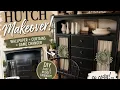 DIY Hutch Makeover Wallpaper Curtains Cozy Vintage Styling