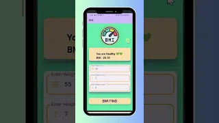 BMI Calculator app create in flutter Create BMI app in flutter
