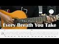 Every Breath You Take - The Police - Fingerstyle Guitar Tutorial + TAB \u0026 Lyrics