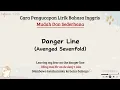 Danger Line - Avenged Sevenfold | Cara baca lirik lagu bahasa inggris mudah  (easy lyrics)
