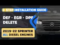 DEF EGR DPF EKAS Software Delete 2019-2026 Sprinter w907 OM642 OM651 3-step