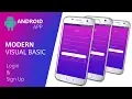 ANDROID MODERN LOGIN SIGNUP UI WITH VISUAL BASIC IDE B4A