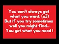 The Rolling Stones  - You Cant Always Get What You Want (lyrics) / Best-of-68 / F.E.R.