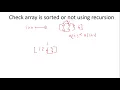 Program to check if an array is sorted or not using Recursive method Recursion CodeQuestion