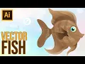 Adobe Illustrator Tutorial How to Draw Fish Vector Part 2