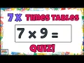 7 Times Tables Quiz Multiplication Practise for Kids