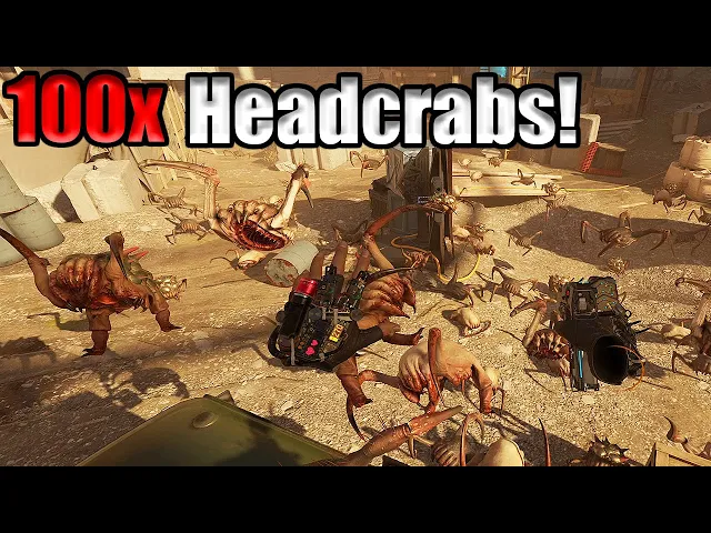 [Half-Life Alyx Modding]  Me vs 100 Headcrabs!
