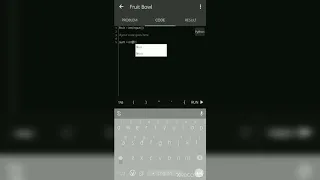 Fruit Bowl Problem Solution in Python Sololearn