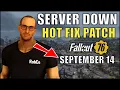 Fallout 76 Server Down HOT FIX September 14 What to Expect
