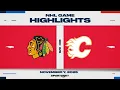NHL Highlights | Blackhawks vs. Flames - November 7, 2025