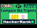 7 Compare the triplets HackerRank Coding Competitive Programming Java Fox Tech Academy