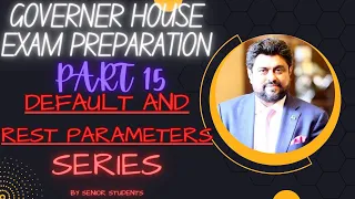 Typescript series PART 15 DEFAULT REST PARAMETERS FUNCTION Governor house typescript exam