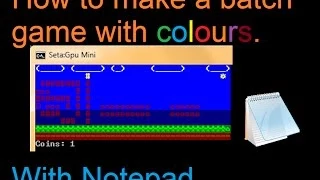 Batch Tutorial How to make a pure batch game with colours