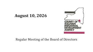 County of Sullivan IDA Board Meeting