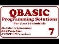 Programming Solutions 7 Modular Programming Class 10 SUB FUNCTION Procedure