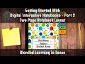 Getting Started with Digital Interactive Notebooks Part 2 - Two Page Layout