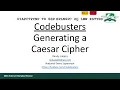 Codebusters - Generating a Caesar Cipher