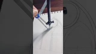 Easy steps to draw gothic architecture window