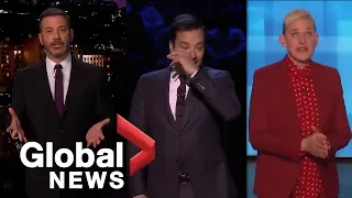 Kobe Bryant death Jimmy Fallon Jimmy Kimmel and Ellen DeGeneres deliver emotional tributes