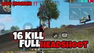16 Kill Solo Squad FULL HEADSHOOT in LIVE