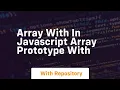 Array with in javascript array prototype with