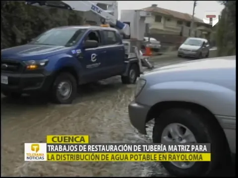 Trabajos de restauración de tubería matriz para la distribución de agua potable en Rayoloma