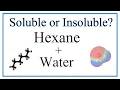 Is Hexane C6H14 Soluble or Insoluble in Water