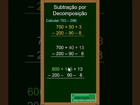 Subtração por Decomposição - Resumão Vestibulandia