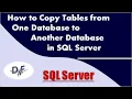 How to Copy Tables from One Database to Another Database in
