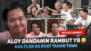 aloy dandanin rambut reza arap ini lucu banget aaa clan ga kuat tahan tawa marapthon3