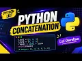Python List Concatenation List Operations in Python Python Tutorial for Beginners