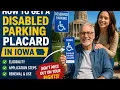 How to get a disabled parking placard in Iowa