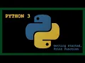 Python With Pycharm 2 - Getting Started Print Function