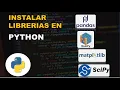 INSTALLING PYTHON LIBRARIES WITH PIP Numpy Matplotlib Scipy Pandas etc on Windows