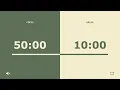 50 Minute Pomodoro Timer Focus Timer with Progress Bar No Music