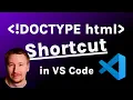 How to Get DOCTYPE Autocomplete Skeleton in VS Code
