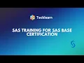 SAS Training for SAS BASE Certification